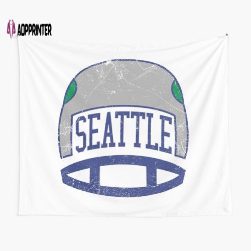 Seattle Retro Helmet White Tapestry Gifts For Fans