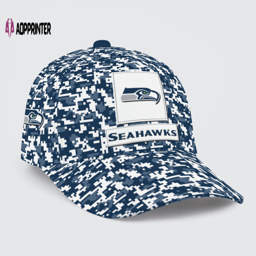 Seattle Seahawks Digital Camo AOP Classic Baseball Classic Cap Men Hat