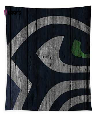 Seattle Seahawks Wood Fence Joe Hamilton Tapestry