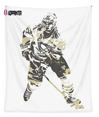 Sidney Crosby Pittsburgh Penguins Pixel Art 23 Joe Hamilton Tapestry