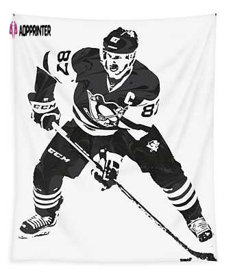 Shop Sidney Crosby Pittsburgh Penguins Watercolor Tapestry – Joe Hamilton Pixel Art 5