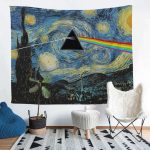 Starry Night Dark Side Of The Moon Van Gogh Pink Floyd Tapestry