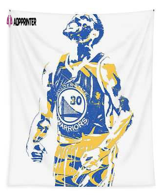 Stephen Curry Warriors Pixel Art Tapestry – 22 Joe Hamilton Design