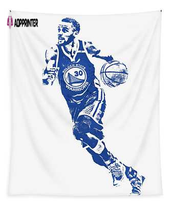 Stephen Curry Warriors Water Color Pixel Art Tapestry – Joe Hamilton 3 Design