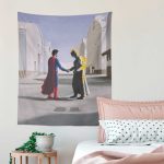 Superman vs Batman Wish You Were Here Pink Floyd Tapestry