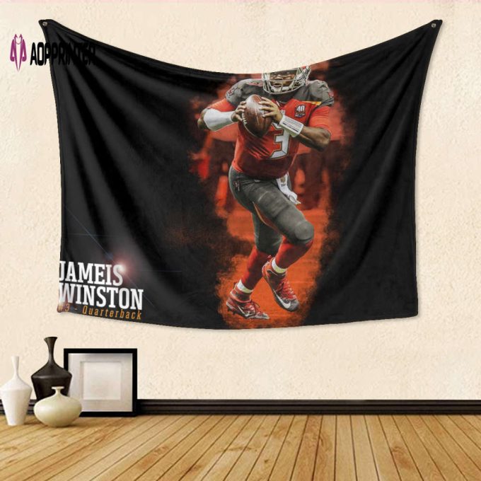 Tampa Bay Buccaneers 03 Jameis Winston v18 Gift For Fan 3D Full Printing Tapestry