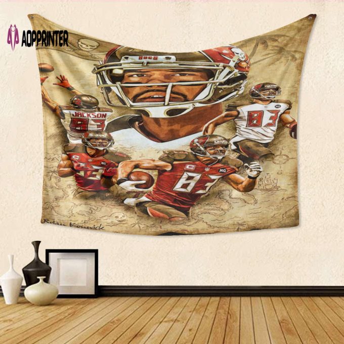 Tampa Bay Buccaneers Vincent Jackson1 3D Full Printing Tapestry – Perfect Gift for Buccaneers Fan!