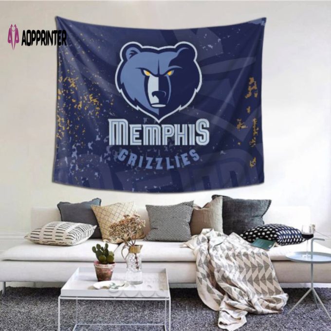 Cozy Memphis Grizzlies Tapestry Wall Hanging – Stylish Décor for Fans Tapestry -151577