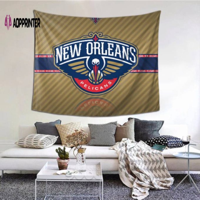 New Orleans Pelicans Tapestry Wall Hanging: Sporty Décor for Fans -150900