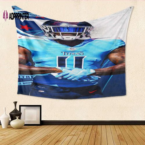 AJ Brown 3D Full Printing Tapestry – Perfect Tennessee Titans Gift for Fans