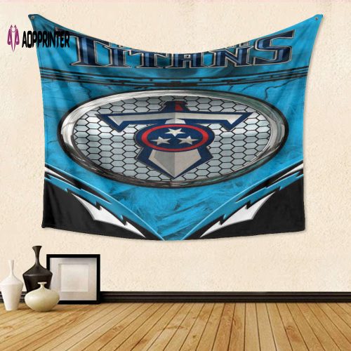 Tennessee Titans Emblem v12 Tapestry: 3D Full Print Gift for Fan