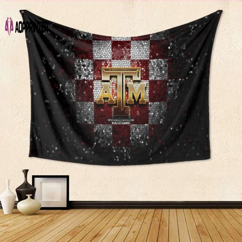 Texas AM Aggies Red TA1 3D Full Printing Tapestry – Perfect Gift for Fans