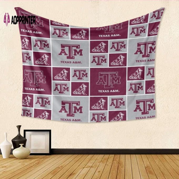 Texas AM Aggies TA3 Gift For Fan 3D Full Printing Tapestry