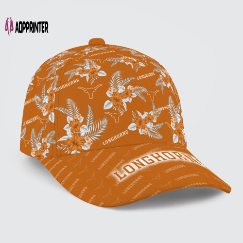 Texas Longhorns Floral Hawaiian Adjustable Baseball Classic Cap Men Hat