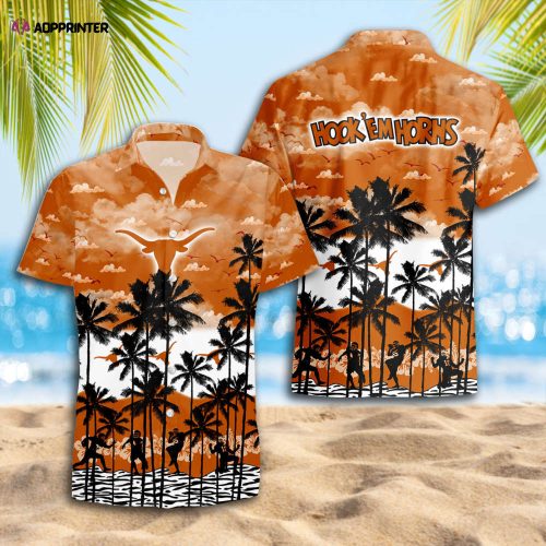 Texas Longhorns Hawaiian Shirt Gift Men Women Gift Men Women Trending Summer. Gift For Fan S88912