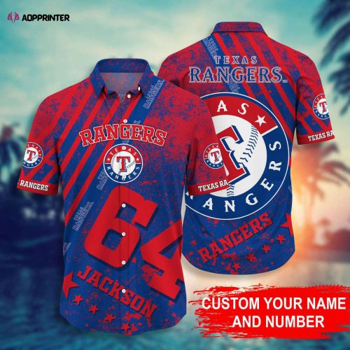 Texas Rangers MLB-Personalized Hawaiian Shirt Gift Men Women Gift Men Women