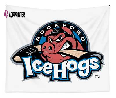 Rockford Icehogs Elizabeth Callaway Tapestry: Transparent & Vibrant Décor for Hockey Enthusiasts