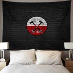 The Wall Emblem on Brick Background Pink Floyd Tapestry