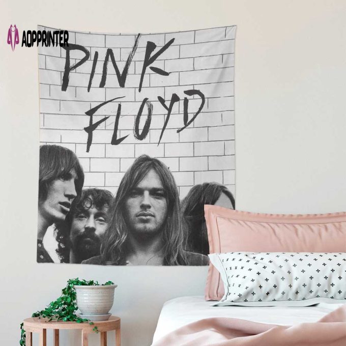 The Wall Full Sign Black & White Pink Floyd Tapestry