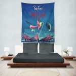 The Wall Hammer Flower Screaming Face Pink Floyd Tapestry