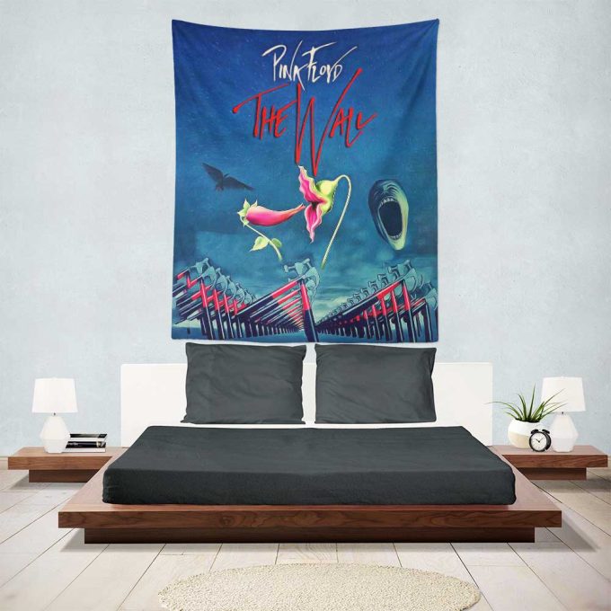 The Wall Hammer Flower Screaming Face Pink Floyd Tapestry