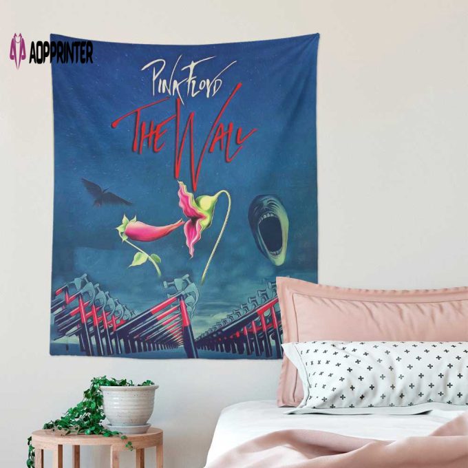 The Wall Hammer Flower Screaming Face Pink Floyd Tapestry