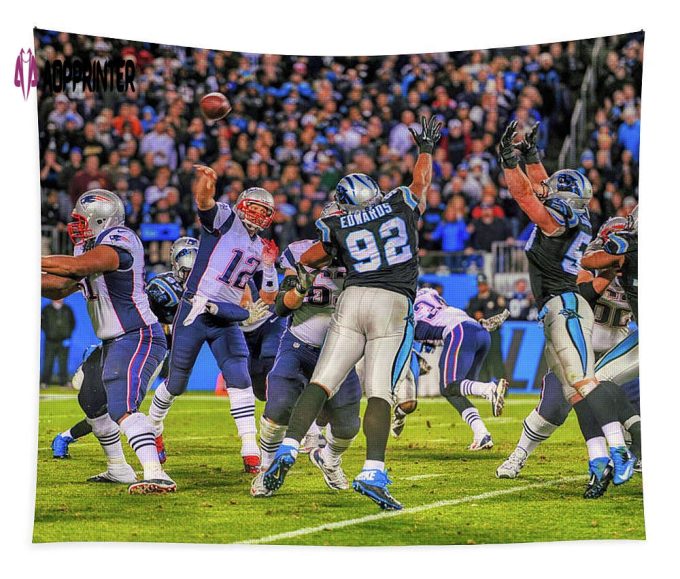 Tom Brady With The Pass Tapestry Gifts For Fans 1