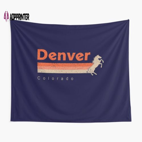 Vintage Denver Retro Colorado Bronco At Gameday Tapestry Gifts For Fans