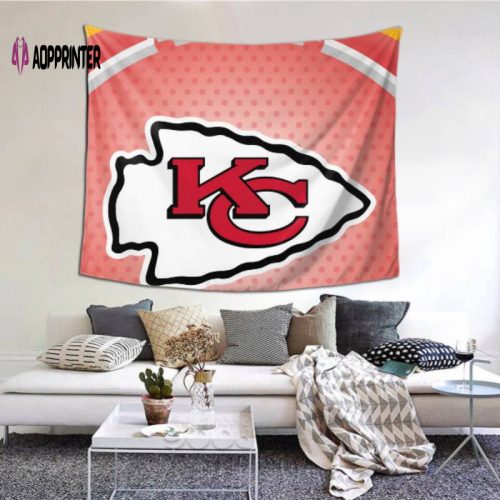 Super Bowl 49ers Party Table Settings – Red Gold & White Milleflore Images Tapestry