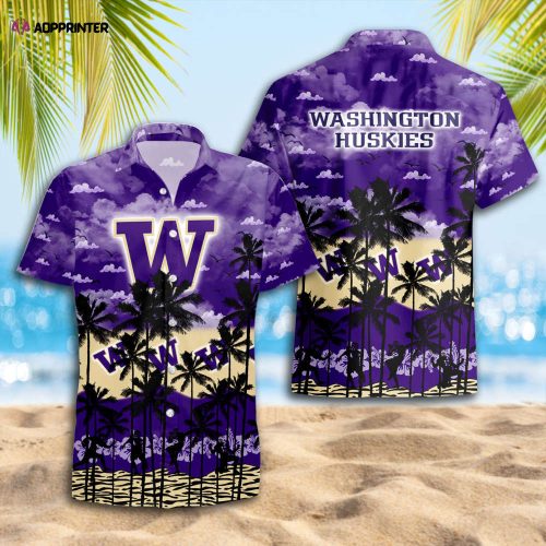 Washington Huskies Hawaiian Shirt Gift Men Women Gift Men Women Trending Summer. Gift For Fan S88912