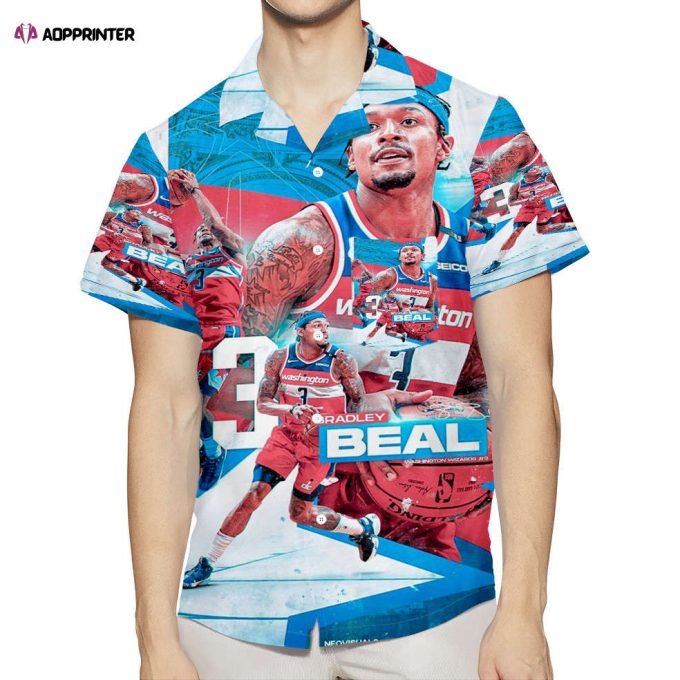 Washington Wizards Bradley Beal2 3D All Over Print Summer Beach Hawaiian Shirt Gift Men Women Gift Men Women With Pocket