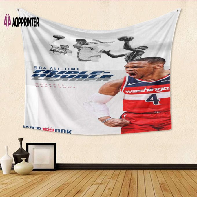 Ultimate Washington Wizards Russell Westbrook1 Gift: 3D Full Printing Tapestry