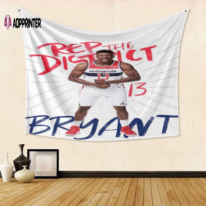 Washington Wizards Thomas Bryant1 3D Full Printing Tapestry: Perfect Gift for Fan