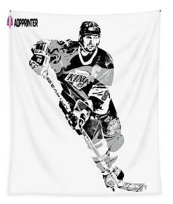 Wayne Gretzky LA Kings Tapestry: Pixel Art 1 Joe Hamilton – Unique Sports Decor