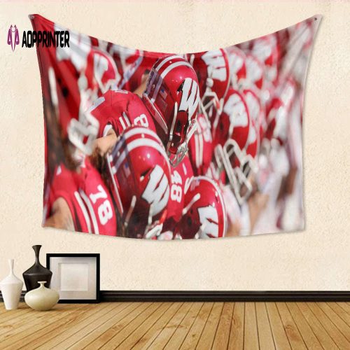 Official Wisconsin Badgers Player TA3 Gift – 3D Full Print Tapestry: Perfect for Fans!