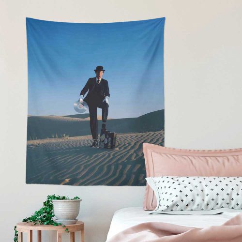 Wish You Were Here Desert Man in Bowler Pink Floyd Tapestry