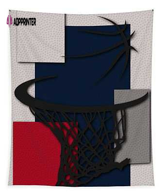 Vibrant Blue Basketball College Mascot Tapestry – Eye-Catching Design for Walls and Décor