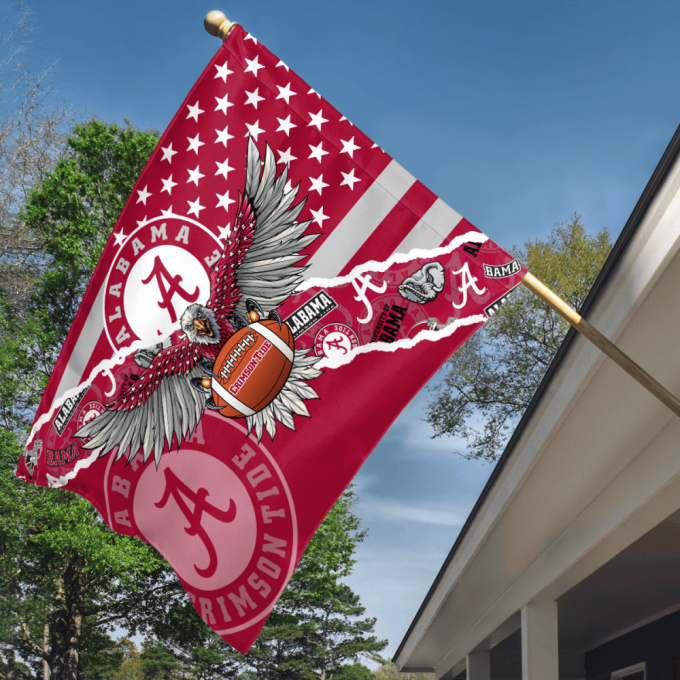 Alabama Crimson Tide American Landscape House Flag