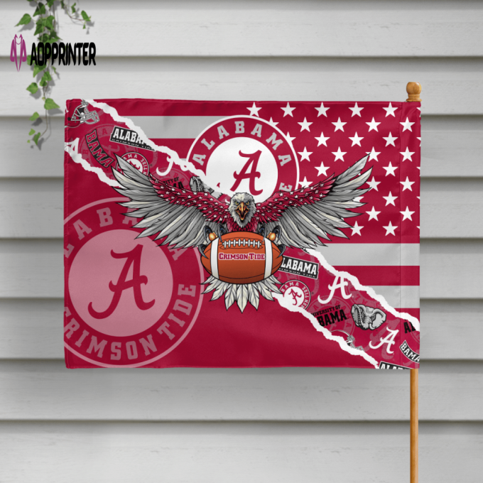 Alabama Crimson Tide American Landscape House Flag