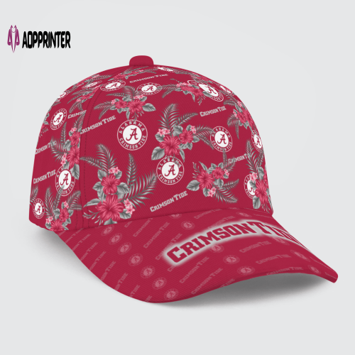 Alabama Crimson Tide Floral Hawaiian Adjustable Baseball Classic Cap Men Hat