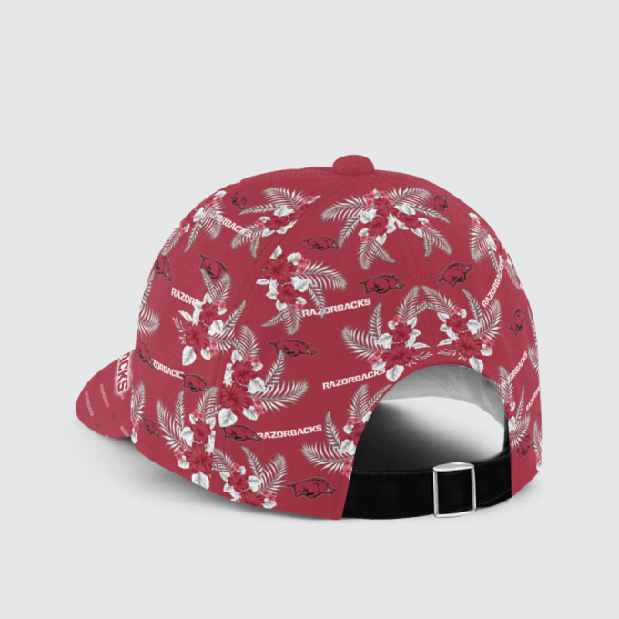 Arkansas Razorbacks Floral Hawaiian Adjustable Baseball Classic Cap Men Hat