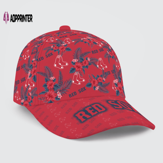 Boston Red Sox Floral Hawaiian Adjustable Baseball Classic Cap Men Hat