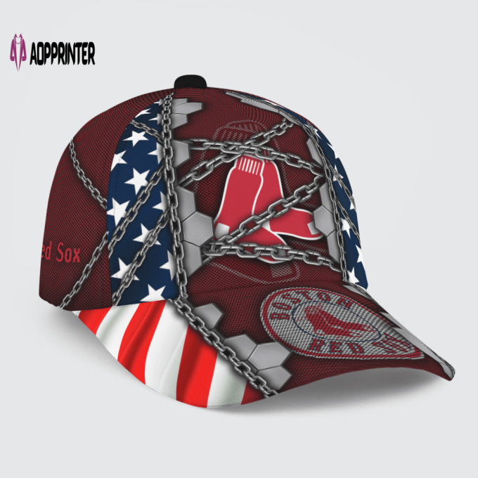 Boston Red Sox Stars & Stripes Chain Printed Baseball Classic Cap Men Hat