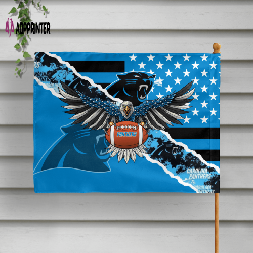 Carolina Panthers American Landscape House Flag