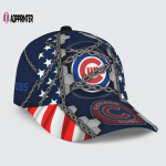 Chicago Cubs Stars & Stripes Chain Printed Baseball Classic Cap Men Hat