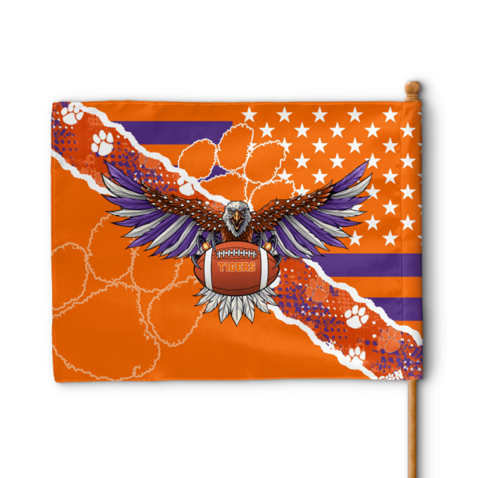 Clemson Tigers American Landscape House Flag