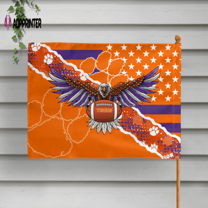 Clemson Tigers American Landscape House Flag