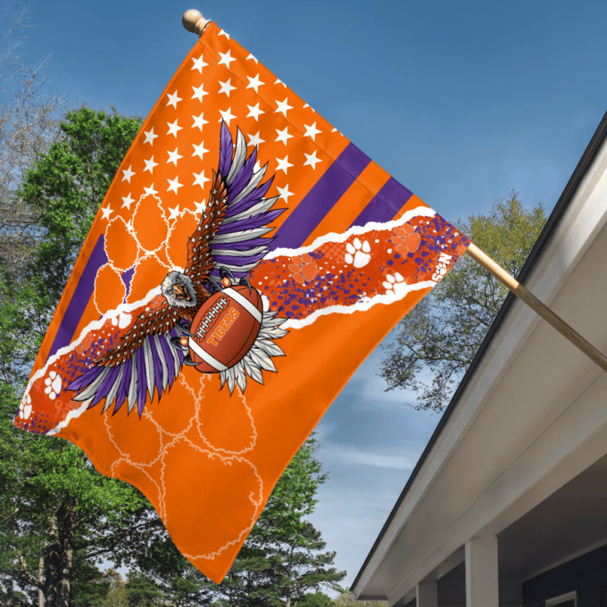 Clemson Tigers American Landscape House Flag