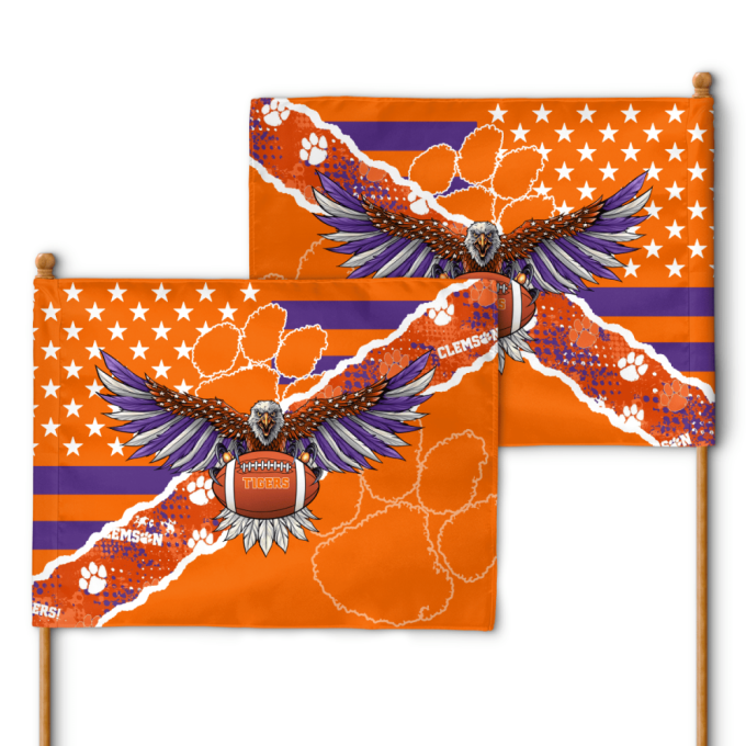 Clemson Tigers American Landscape House Flag