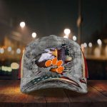 Clemson Tigers Vintage American Flag Royalty Baseball Classic Baseball Classic Cap Men Hat Men Hat